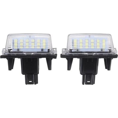 Mayitr 2pcs 3W Car Auto White 18 SMD LED Licence Number Plate Light White Fit For Toyota Auris Proace Avensis Verso Yaris