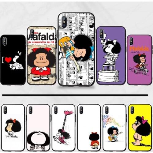 Cartoon Cute Mafalda Phone Case for iPhone 11 12 pro XS MAX 8 7 6 6S Plus X 5S SE 2020 XR
