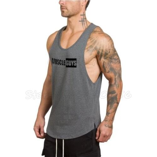 Muscle guys Brand Clothing gyms tank top men canotta bodybuilding clothes for mens stringer tank tops fitness singlets man shirt