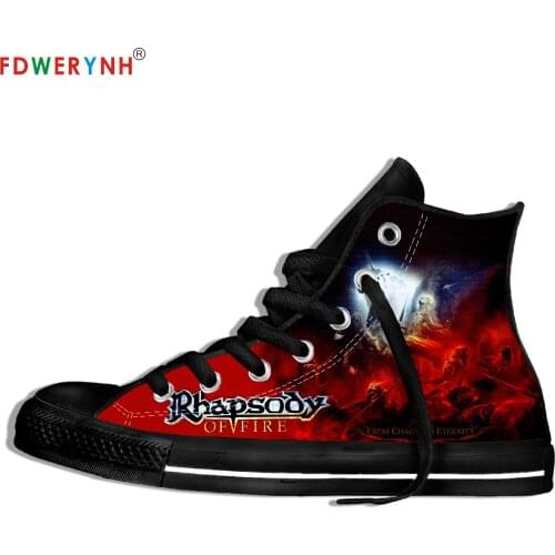 Mens Casual Shoes Canvas Casual Shoes Rhapsody Of Fire Band Most Influential Metal Bands Of All Time Customize Pattern Shoes