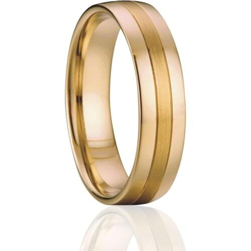 Gold Color Stainless Steel Ring Men Fashion Jewelry Anel Masculino Wedding Band Couple Rings for Men