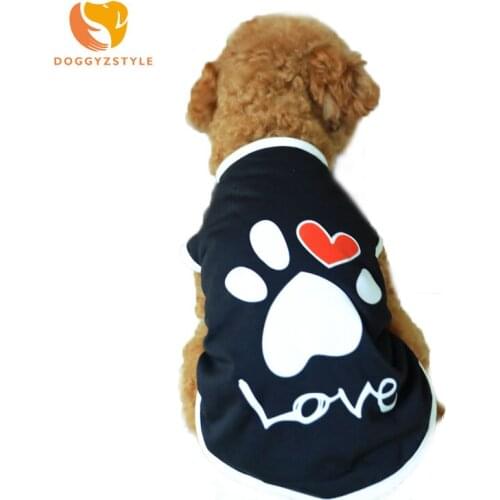 Soft Dog Vest Puppy Dogs Clothes Pet Dog Jacket Paw Pattern Pet Clothing Shirt Casual Vests For Small Dogs Cats Pets Costumes