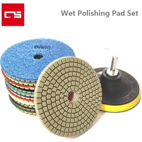 Diamond Polishing Pad Set 3''/80mm Sanding Grinding Disc Wet Polishing Wheel for Granite Marble Concrete Floor Ceramic