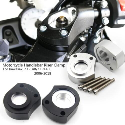 Handlebar Riser Spacer Kit For Kawasaki Ninja ZX-14R ZX14R ZX 14R ABS 06-2018 Ninja ZZR 1400 08-11 Handle Bar Riser Mount Clamp