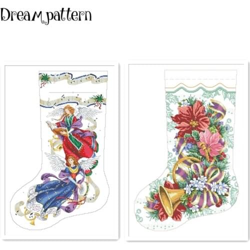 Angelic harmony stockicross stitch kit flowers 18ct 14ct 11ct cotton silk thread white fabric embroidery DIY handmade needlework