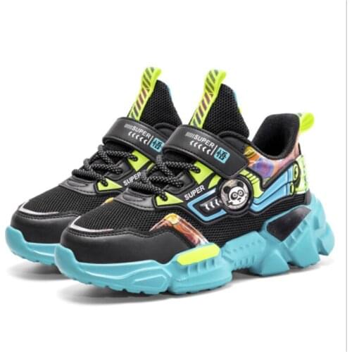 2021 New Summer Childrens Fashion Mesh Sports Shoes Boys' Running Leisure Breathable Outdoor Kids Shoes Temperament Baby