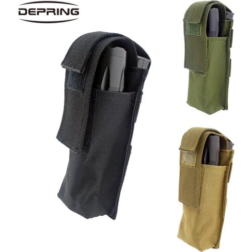 Camping Hiking Torch Flashlight Pack Tactical Military Portable Durable Medical EMT Scissor Pouch Bag Small Knife Holding Bag
