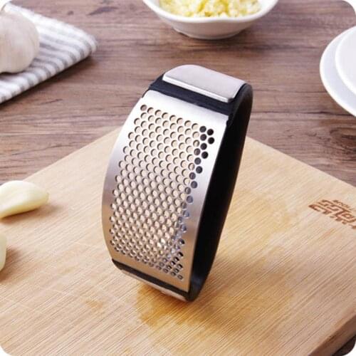 Stainless Steel Garlic Press Cutter Ginger Slicer Kitchen Vegetable Grinder