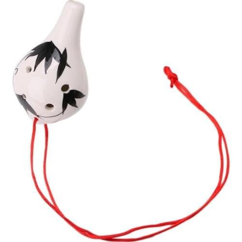 Professional 6 Hole Ocarina Ceramic Alto AC Key Flute Musical Instrument