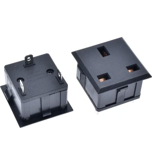 1pcs SS-801-2 UPS Power Outlet IEC INLET AC socket SS-801-2 IEC INLET UK Copper CE