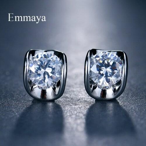 Emmaya Fshion Peas Design Earrings Cubic Zircon Top QualitStud Earring for Women Boucle D'oreille Pendientes Mujer Gift