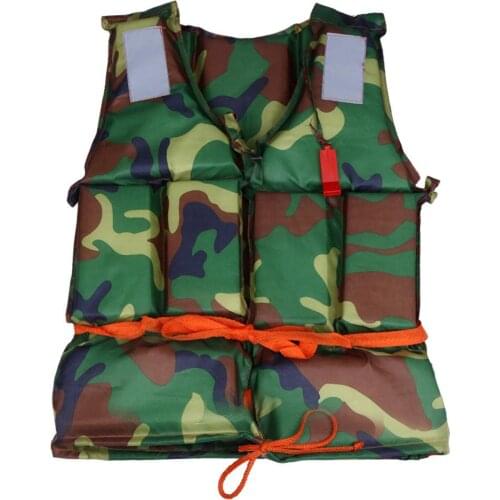 Camouflage portable swimming buoyancy life jacket fishing supplies vest children adult sea fishing life jacket