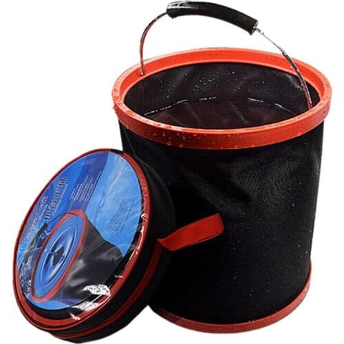 12L Large-Capacity Foldable Bucket Outdoor Camping Fishing Folding Bucket Car Cleaning Tools Portable Fishing Storage Buckets