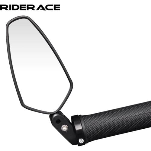 Bicycle Handlebar End Side Rearview Mirror 360 Rotation Adjustable Safety HD Big Range Back Sight Mirror Cycling Rearview Mirror