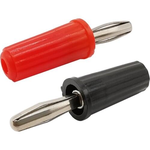 1/2/5Pcs 4mm Small Banana Plug Connector Black & Red 4mm Audio Speaker Plastic Housing Stereo Dual Channel Headphone CONNECTOR