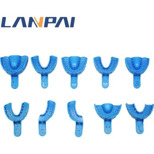 10Pcs/Set S/M/L/Parts Dental Impression Trays Plastic Pallets Teeth Holder Resin Trays Tools