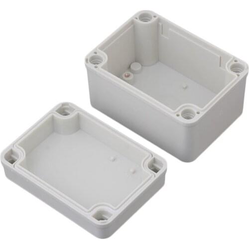 105mmx75mmx70mm White Gray Plastic Waterproof Junction Project Box with Screws
