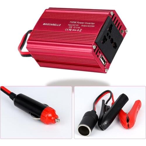 300W/150W Car Power Inverter with 12 Volt Cigarette Lighter DC 12V to 110V 220V Converter with AC Outlet USB Car Charger