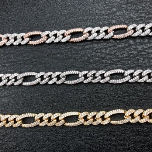 Iced Figaro Necklace (10mm)