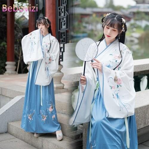 Ming Dynasty Tang Dynasty Elegant Costume Cosplay Hanfu Robe Fairy Dress Carnival Outfits for Women Traditional Chinese Clothing