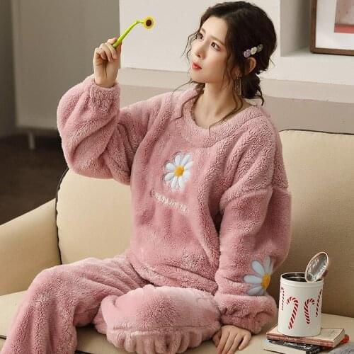 Elovegirl Womens Plush Pajamas
