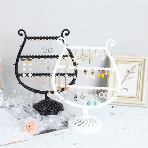 Creative Wine Cup Shape Earrings Holder Bracelet Storage Shelf Jewelry Display Ear Stud Stand Organizer Necklace Display Rack