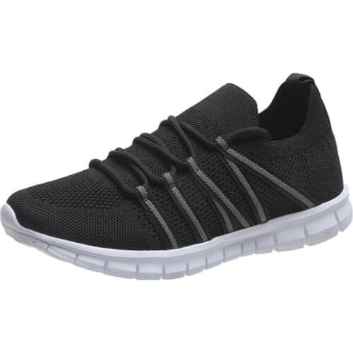 Women Knit Sneakers Breathable Sports Shoes New Spring Autumn Women Flats Lace Up Casual Ladies Shoes zapatillas mujer WSH4159