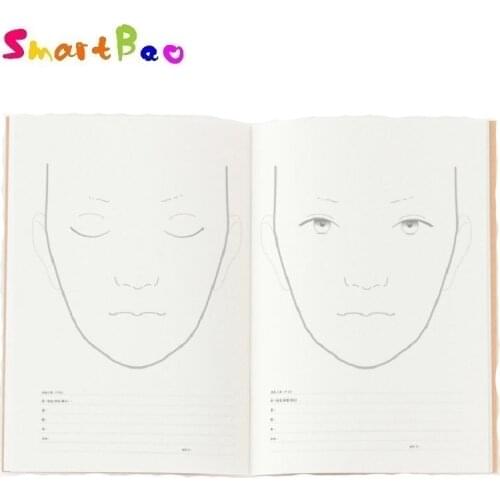 A4 Facechart Paper Makeup professional Makeup Artist Practice Template Eyebrow Lips Eye Improve Cosmetic Technology