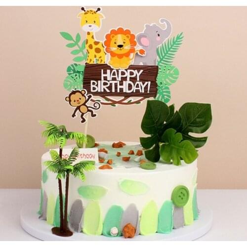 Meidding Cute Dinosaur Cake Toppers Cupcake Topper Dinosaur Birthday Party Decorations Boy Kids Favors Birthday Party Supplies