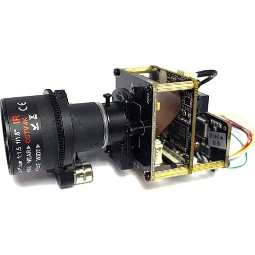 UHD 1/2.5" Sony IMX274 8MP IP Camera Module 3.6-11mm Motorized Focus Zoom Lens Hi3519 CCTV 4K Board Camera PCB SIP-E274KML-3611