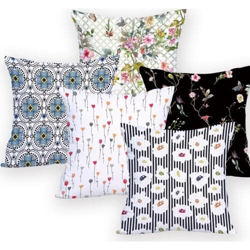 Cushion Cover Flower Cushion Cover for Sofa Custom Printed Throw Pillows Botanical Cushion Cover Home Decor Pillow Decor