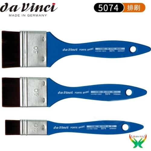 German Da Vinci 5074 wood blue pole synthetic fiber row brush Paint brush watercolor brush wall painting rush blue brush