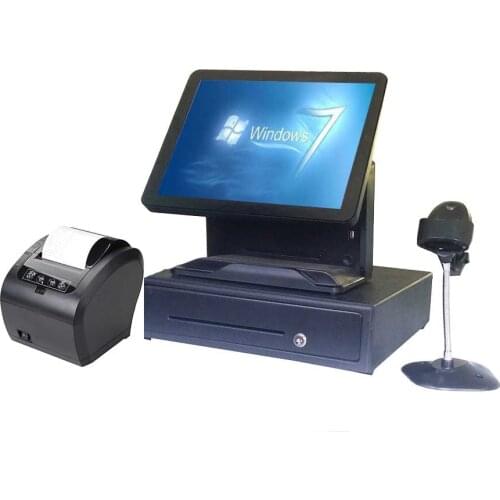 Cheap price Point of Sales For retailers ALL IN ONE with cash drawer scanner printer POS system Cashier