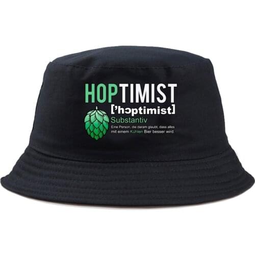 New Hoptimist Definition Brewer and Craft Beer Lover Bucket Hat men Fishing Hunting Cap Outdoor Beach Fisherman Panama Women
