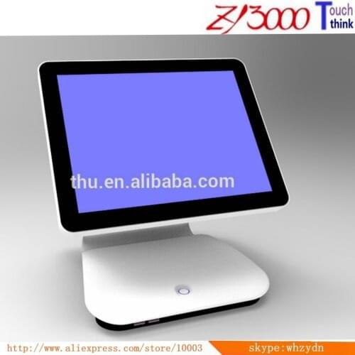 New stock I5 4010U DDR 8G Msata128G SSD WIFI 15 inch capacitive touch Screen all in one POS Terminal With MSR card reader