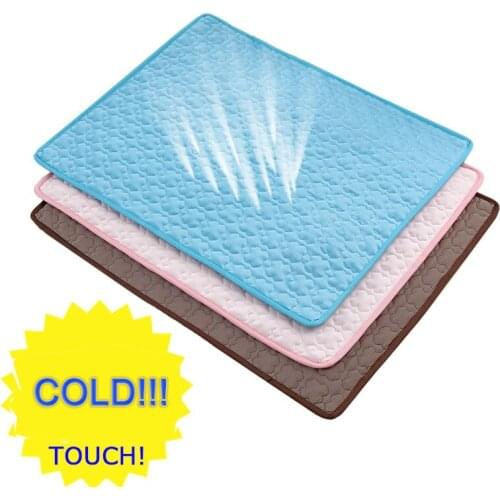 Dog Cooling Mat Washable Summer Cooling House Used Pad Mat Dogs Cat Breathable Pet Dog Bed Dogs Car Seat Cover Small Dog