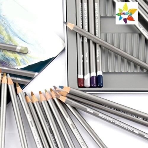 Original Derwent Graphitint Graphite water soluble color lead Widened 4mm soft color croe 22 colors Single color Self selected
