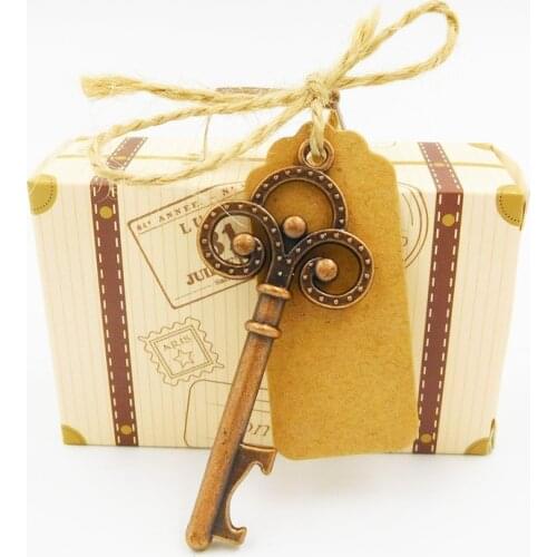 Personalized Key Shaped Beer Bottle Opener 50pcs/set Wedding Souvenir Anniversary Party Gift Wine Opening Tools for Bar-ware