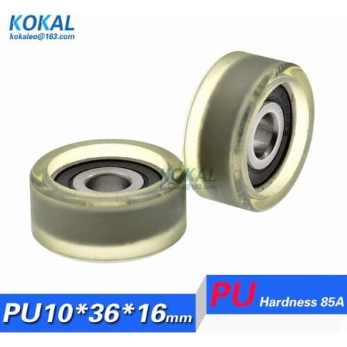 [PU1036-16] 1PCS/lot machine DIY polyurethane PU soft rubber 6200RS sliding wheel pulley inner diameter 10mm 10*36*16mm