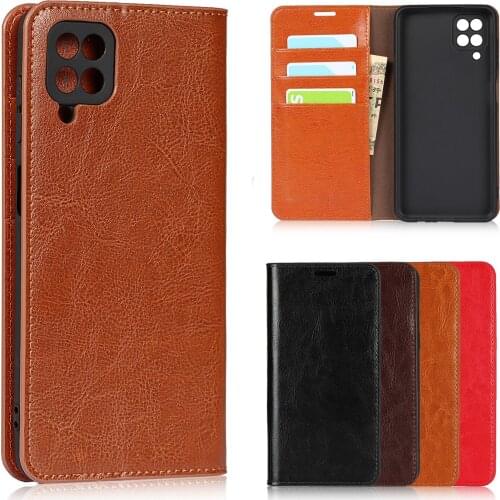 Deluxe leahter case for Samsung Galaxy A12 ( European version ) Flip Cover Protective Case capa fundas coque