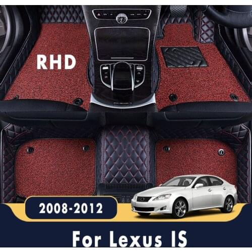 RHD Luxury Double Layer Wire Loop Carpet For Lexus IS 2012 2011 2010 2009 2008 Car Floor Mats Interior Accessories Protect Cover
