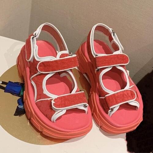 Sandals Platform Shoes Woman Flat Women Shoes Design Hook Zapatos De Mujer Summer Shoes Luxury 2020 Strap Buckle Casual New