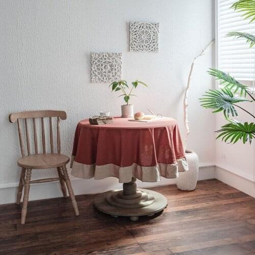 Table Cloth for Round Tablecloth for Home Fabric Household Item Linen Table Cloth Wedding Decoration for Party Kitchen Ornaments