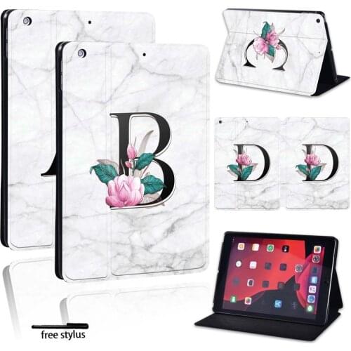 Printed 26 letters PU Leather Smart Tablet Folio Stand Shockproof Cover Case For Apple iPad mini 1/2/3/4/5