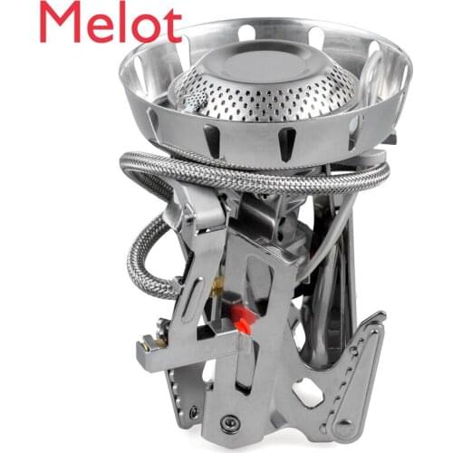 Outdoor Windproof Stove Head Gas Stove Camping Camping Picnic Pot Set Stove Stove Cooker Pot Set Complete Set