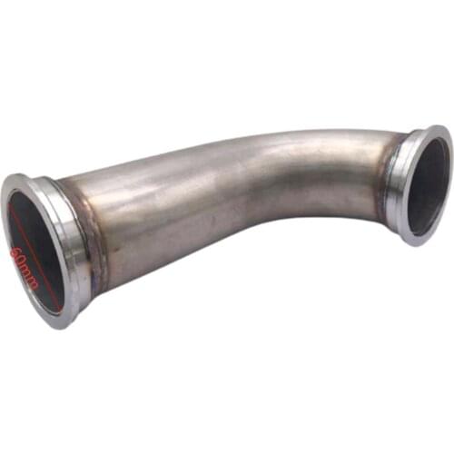 Universal V-Band Downpipe Elbow With Clamp Pipe Short Leg 2.5" V-Band 90 Degree Elbow Adapter Flange