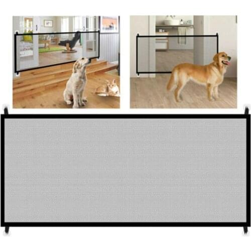 Magic Gate Pet Dog Gate Ingenious Mesh Dog Fence For Indoor and Outdoor Safe Pet Dog gate Safety Enclosure Pet supplies