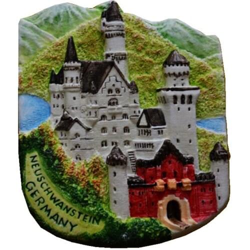 High Quality Germany Neuschwanstein Hand-Painted Aromatherapy 3D Fridge Magnet Travel Souvenirs Refrigerator Magnetic Sticker