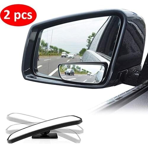 Kayme Blind Spot Mirrors Rectangular Hd Glass, Car Side Mirror Big Wide Angle Adjustable Protection For Traffic Safety (2 pack)