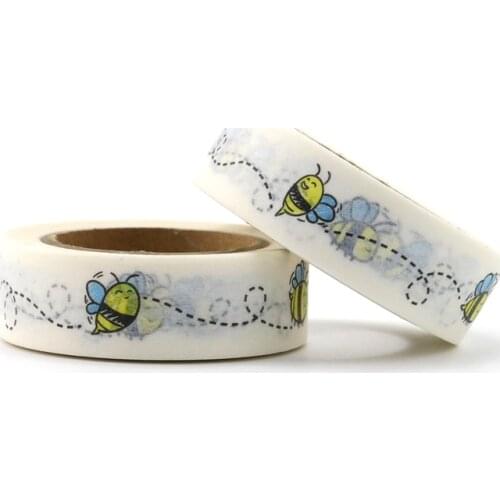 10M Cute Decorative Bees Print Washi Tape Animal DIY Scrapbooking Sticker Label Japanese Masking tape School Office Supply